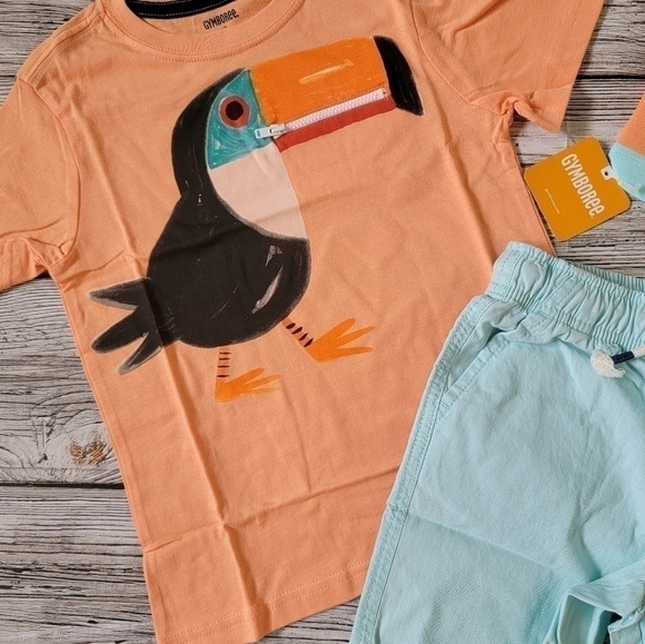 Toucan Outfit T-Shirt Shorts Socks Outfit Tropical Summer Outfit - Picture 6 of 6